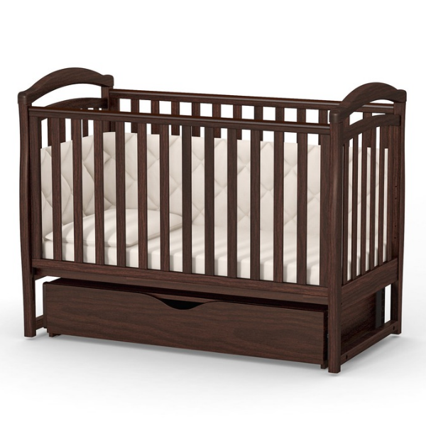 Dětská postýlka Rinbo Gekko Kids 120x60. Tmavý ořech
